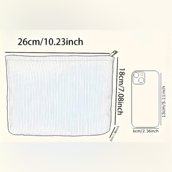 Buy It Now Price Woof Dog Pouch Makeup Bag Corduroy Larger New without Tags - Picture 4 of 4